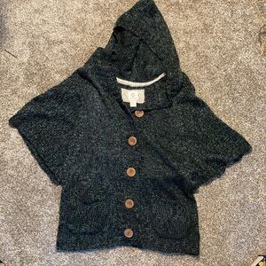 Hooded element cardigan sweater